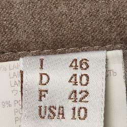 Pre Owned تنورة برونيلو كوتشينيللي بنية صوف قلم رصاص كبيرة