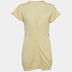 مملوكة مسبقًا Brunello Cucinelli Cream Cotton Knit Long Cardigan M