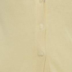 مملوكة مسبقًا كارديجان طويل محبوك قطني بلون كريمي برونيلو كوتشينيلي مقاس وسط (ميديوم)