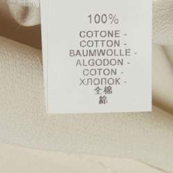 مملوكة مسبقًا Brunello Cucinelli Cream Cotton Tired Mini Dress L