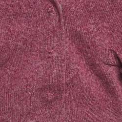 مملوكة مسبقًا Brunello Cucinelli Purple Cashmere Knit Cropped Cardigan XS