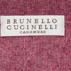 مملوكة مسبقًا Brunello Cucinelli Purple Cashmere Knit Cropped Cardigan XS