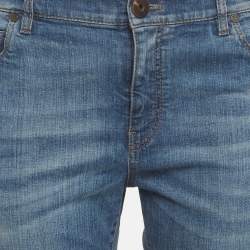 Pre Owned بنطلون جينز برونيلو كوتشينيلي أزرق باهت ضيق قياس صغير خصر 30 بوصة