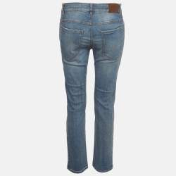 Pre Owned بنطلون جينز برونيلو كوتشينيلي أزرق باهت ضيق قياس صغير خصر 30 بوصة