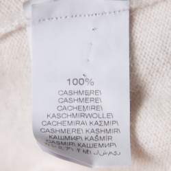 Brunello Cucinelli Cream Cashmere Contrast Piped Dolman Sleeve Sweater XL