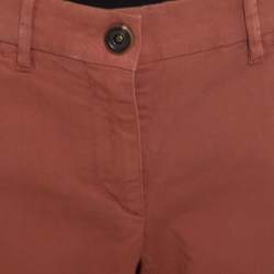 Brunello Cucinelli Brick Red Cotton Slim Fit Pants S