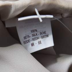 Pre Owned Brunello Cucinelli Grey Gathered Silk Semi Sheer Maxi Skirt S