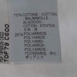 Pre Owned Brunello Cucinelli Off White Monili Collar Detail Sleeveless Shirt XL