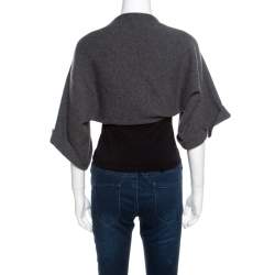 Pre Owned Brunello Cucinelli Grey Cashmere Ribbed Shrug ( One Size )