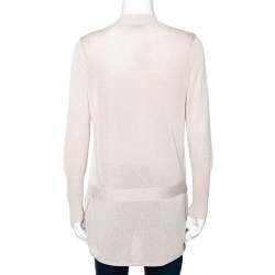 Brunello Cucinelli Beige Knit Belted Button Front Cardigan XL