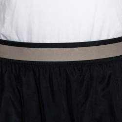 Pre Owned Brunello Cucinelli Black Tulle Tiered Overlay Maxi Skirt M