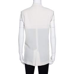 Brunello Cucinelli Ecru Silk Monili Trim Vest M