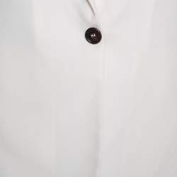 Brunello Cucinelli Ecru Silk Monili Trim Vest M