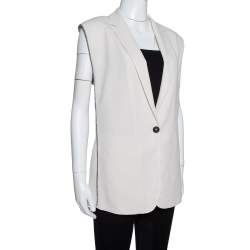 Brunello Cucinelli Ecru Silk Monili Trim Vest M