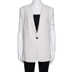 Brunello Cucinelli Ecru Silk Monili Trim Vest M