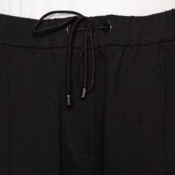 Pre Owned Brunello Cucinelli Black Cotton Monili Embellished Track Pants M