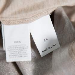 Pre Owned Brunello Cucinelli Metallic Cotton Crewneck T-Shirt XL