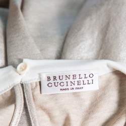 Pre Owned Brunello Cucinelli Metallic Cotton Crewneck T-Shirt XL