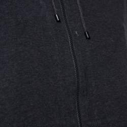 Pre Owned Brunello Cucinelli Grey Cotton Contrast Trim Detail Sleeveless Hoodie XL