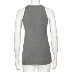 Pre Owned Brunello Cucinelli Grey Cotton Tank Top S