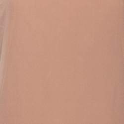 Pre Owned Brunello Cucinelli Nude Pink Silk Back Slit Detailed Strapless Midi Dress XS
