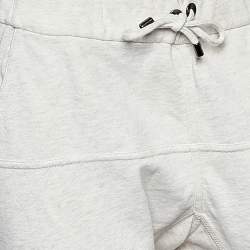 Pre Owned Brunello Cucinelli Off White Cotton Knit Joggers M