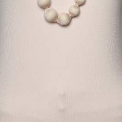 Pre Owned Brunello Cucinelli Pink Cashmere and Cotton Knit Neck Trim Detail T-Shirt L