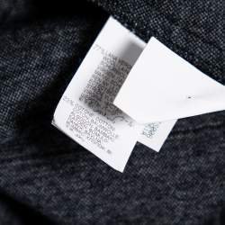 Pre Owned Brunello Cucinelli Navy Blue Checkered Wool Jumpsuit L