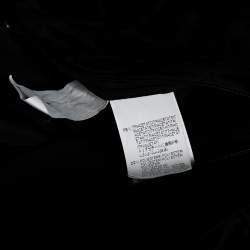 Pre Owned Brunello Cucinelli Black Velvet Feather Embellished Jumpsuit M