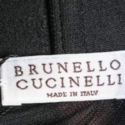 Pre Owned Brunello Cucinelli Black Tulle Midi Skirt M