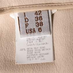 Pre Owned Brunello Cucinelli Beige Silk Crepe Pants M