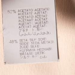 Pre Owned Brunello Cucinelli Beige Silk Crepe Pants M