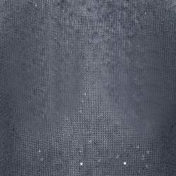Brunello Cucinelli Grey Linen Knit Sequin Embellished Top L
