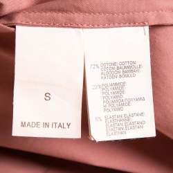 Brunello Cucinelli Blush Pink Cotton Concealed Front Button Shirt S