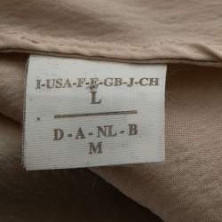 Pre Owned Brunello Cucinelli Cream Silk Draped Sleeveless Top L