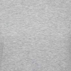 Brunello Cucinelli Grey Stretch-Cotton Layered Ruffle Bottom Dress M   