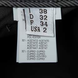 Pre Owned Brunello Cucinelli Grey Cotton Slim-Leg Cropped Trousers S