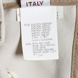 Brunello Cucinelli Pale Grey Crepe Tapered Trousers M Waist 30"