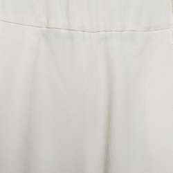 Brunello Cucinelli Ivory Silk Crepe Elasticized Waist Pants M 