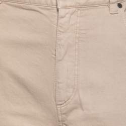 Pre Owned Brunello Cucinelli Beige Cotton Bead Trim Detail Trousers XL