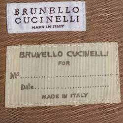 Brunello Cucinelli Bicolor Taffeta Zip Front Jacket S