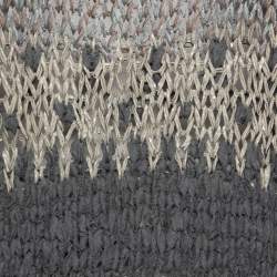 Pre Owned Brunello Cucinelli Beige Crochet Knit Sequined Asymmetric Jumper XL