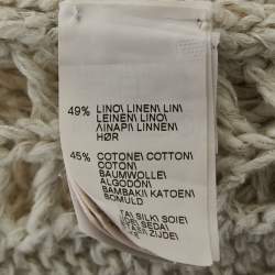 Pre Owned Brunello Cucinelli White & Cotton Knit Cardigan S