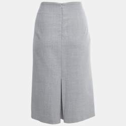 Brunello Cucinelli Grey Wool Skirt L
