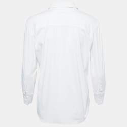 Brunello Cucinelli White Cotton Long Sleeve Button Down Shirt M