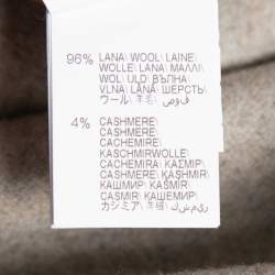 Brunello Cucinelli Grey Wool Single-Breasted Coat S