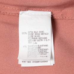 Brunello Cucinelli Pink Silk V-Neck Tank Top XXS