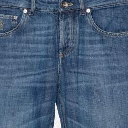 Pre Owned Brunello Cucinelli Blue Denim Traditional Fit Jeans M Waist 32"