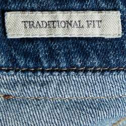 Pre Owned Brunello Cucinelli Blue Denim Traditional Fit Jeans M Waist 32"