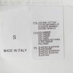 Pre Owned Brunello Cucinelli White Cotton Button Front Shirt S
